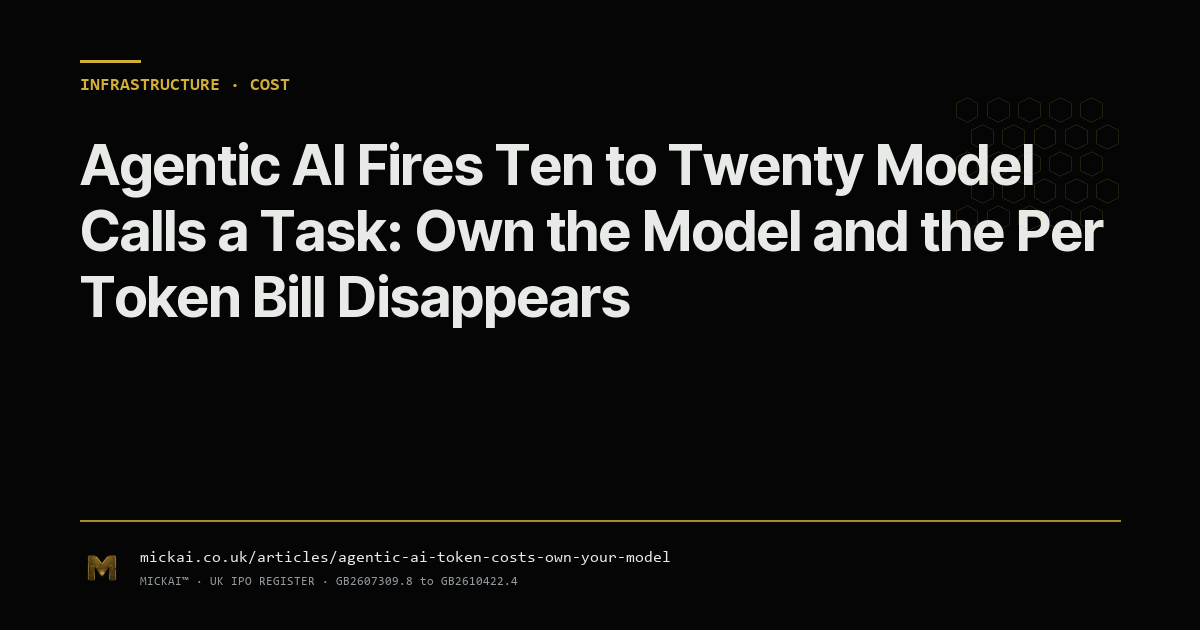 Agentic AI Fires Ten to Twenty Model Calls a Task: Own the Model and the Per Token Bill Disappears