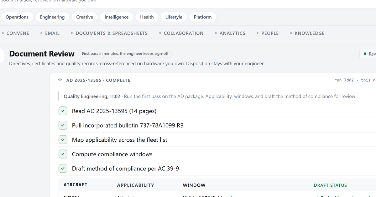 Airworthiness directive compliance without the paperwork mountain