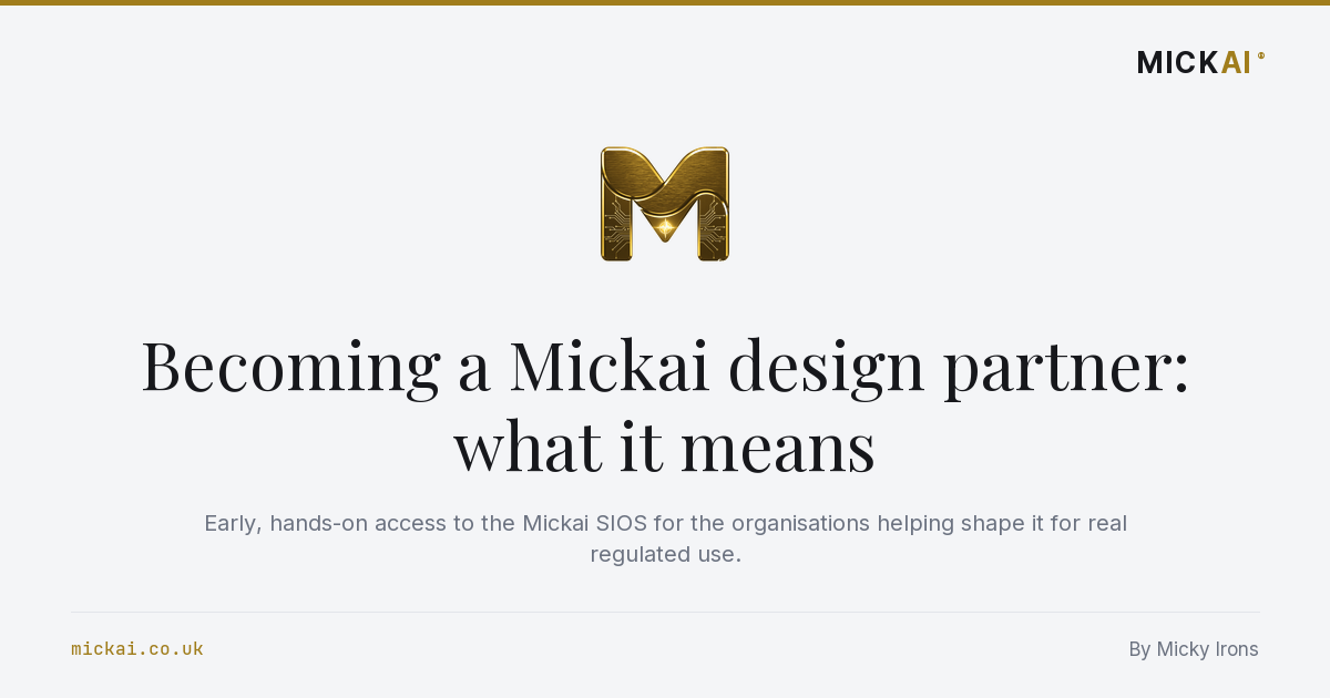 Becoming a Mickai design partner: what it means