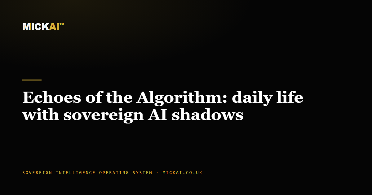 Echoes of the Algorithm: daily life with sovereign AI shadows