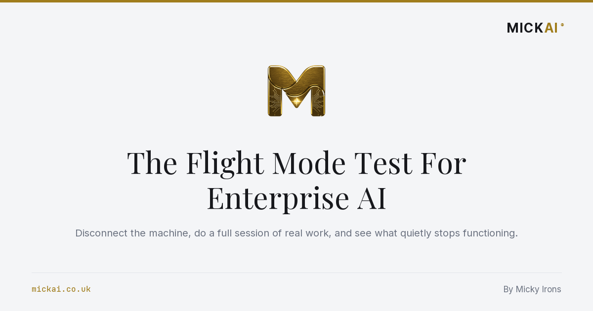 The Flight Mode Test For Enterprise AI