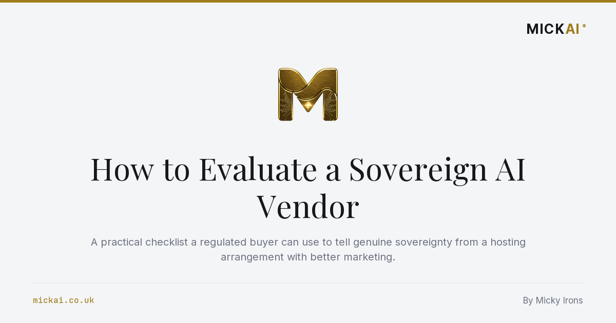 How to Evaluate a Sovereign AI Vendor