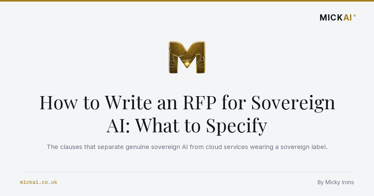 How to Write an RFP for Sovereign AI: What to Specify