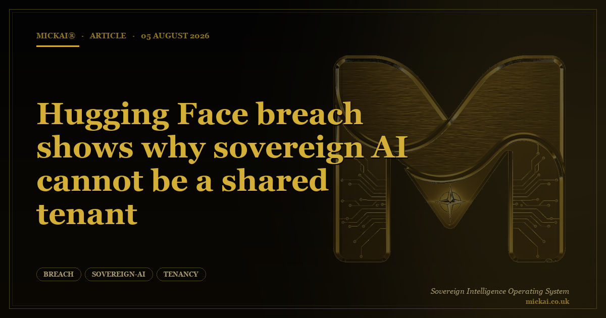 Hugging Face breach shows why sovereign AI cannot be a shared tenant