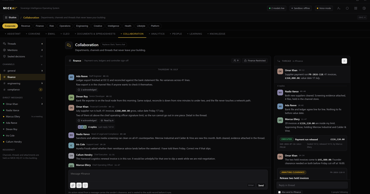 Internal chat and departments you own: our alternative to Slack