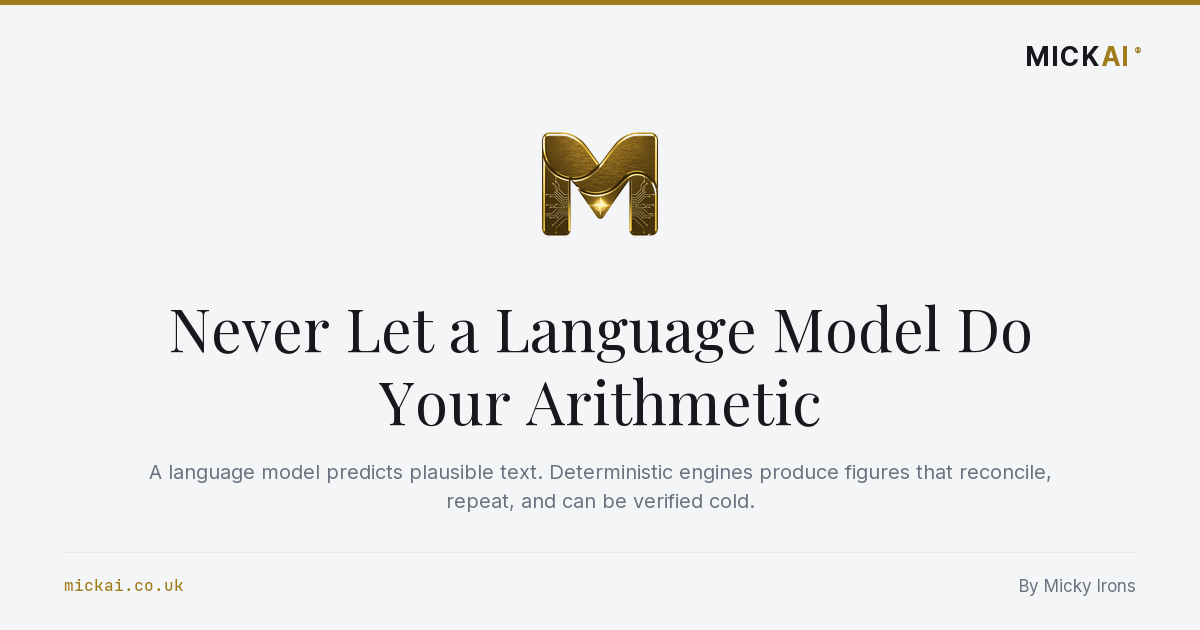 Never Let a Language Model Do Your Arithmetic