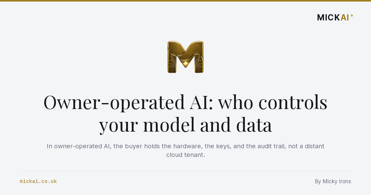Owner-operated AI: who controls your model and data