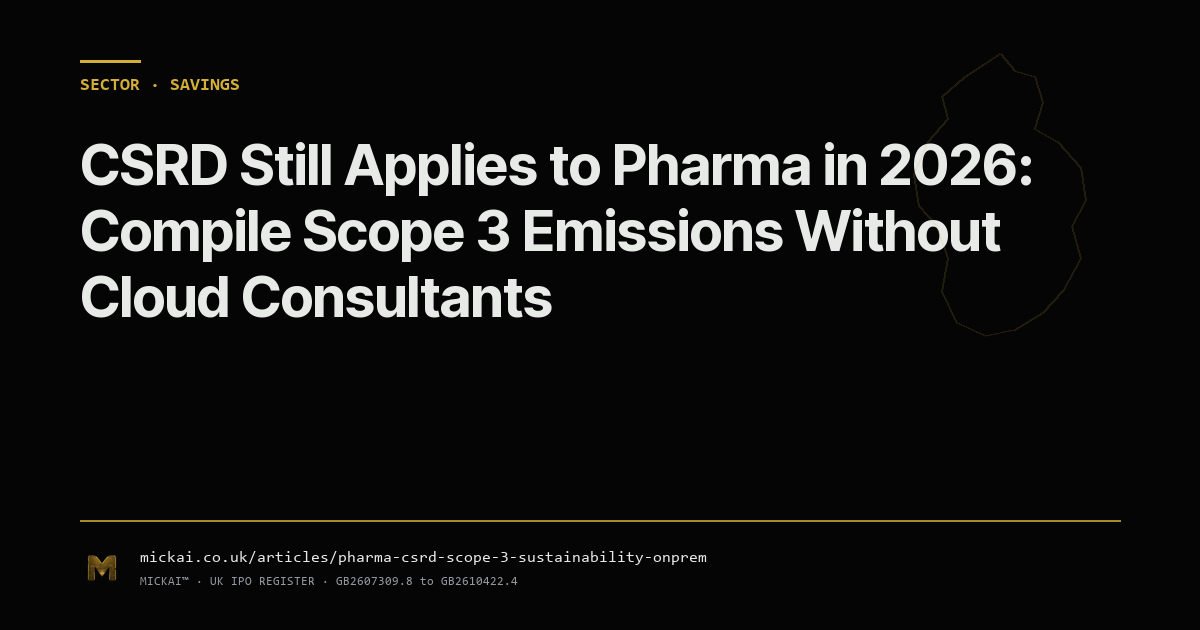 CSRD Still Applies to Pharma in 2026: Compile Scope 3 Emissions Without Cloud Consultants
