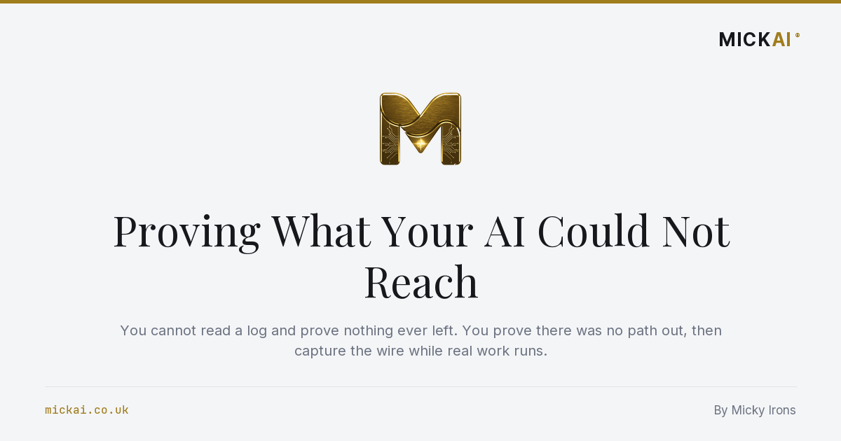 Proving What Your AI Could Not Reach