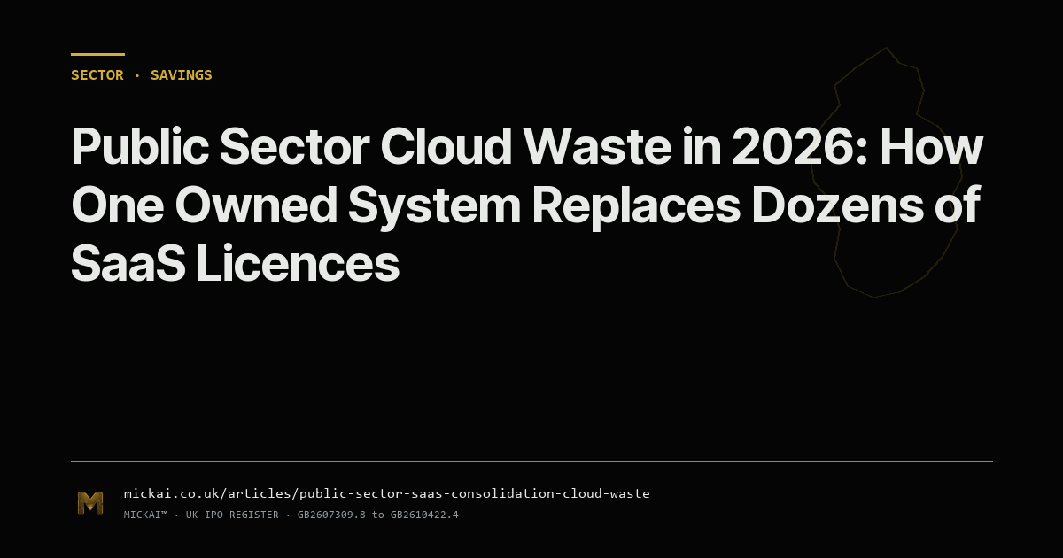 Public Sector Cloud Waste in 2026: How One Owned System Replaces Dozens of SaaS Licences