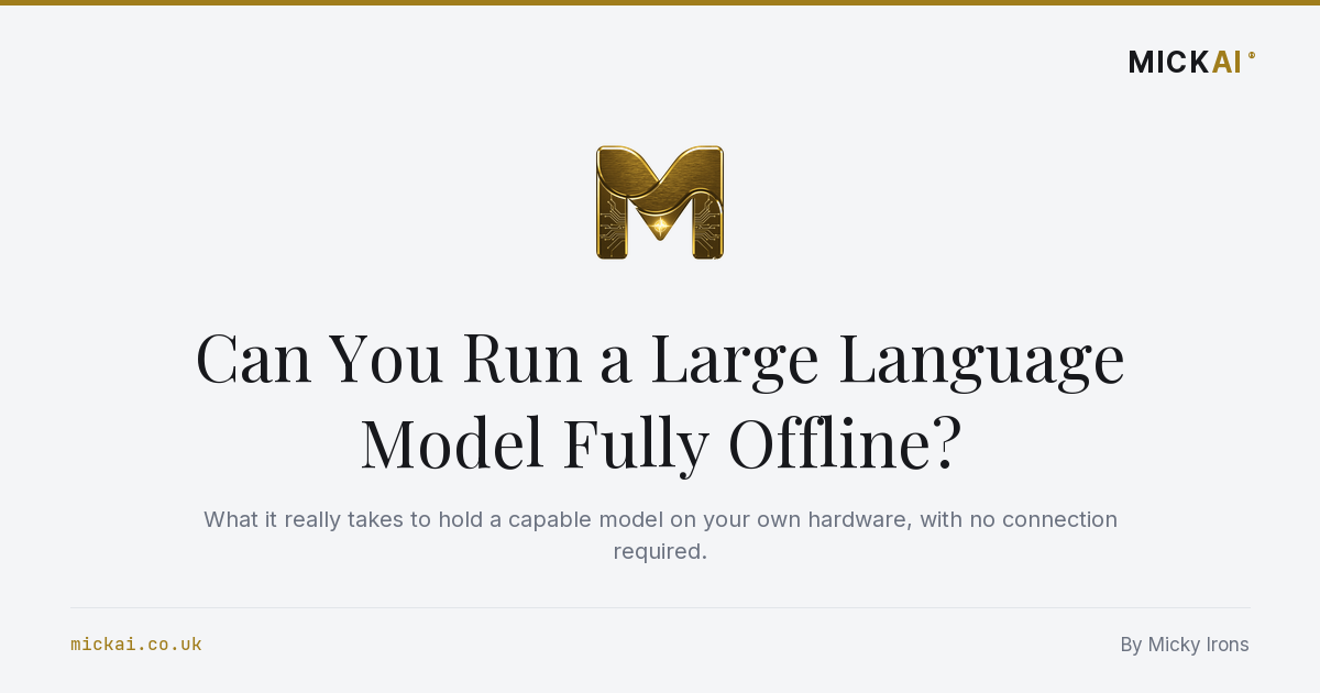 Can You Run a Large Language Model Fully Offline?