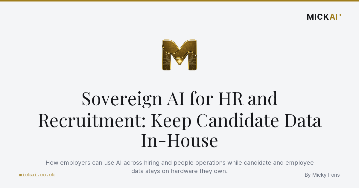 Sovereign AI for HR and Recruitment: Keep Candidate Data In-House