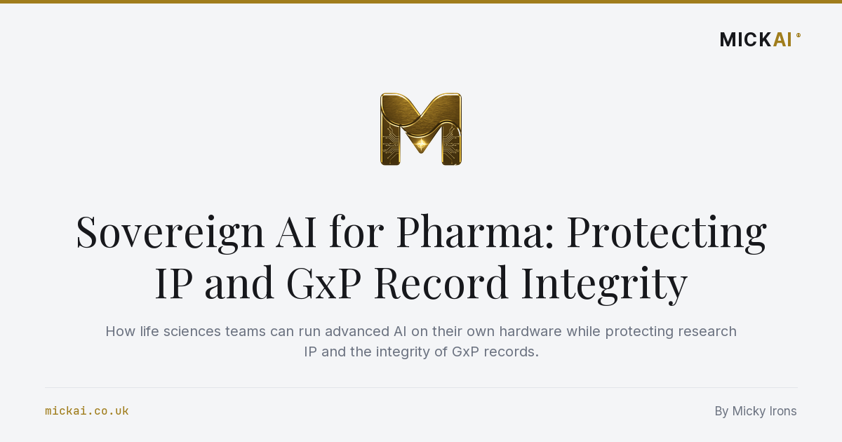 Sovereign AI for Pharma: Protecting IP and GxP Record Integrity
