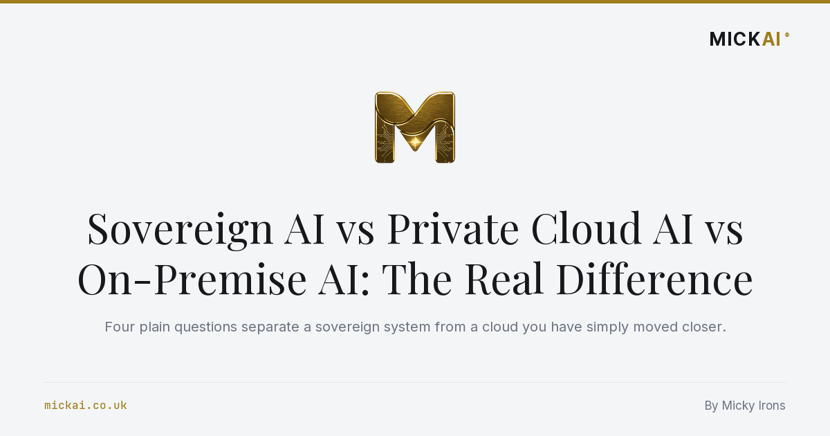 Sovereign AI vs Private Cloud AI vs On-Premise AI: The Real Difference