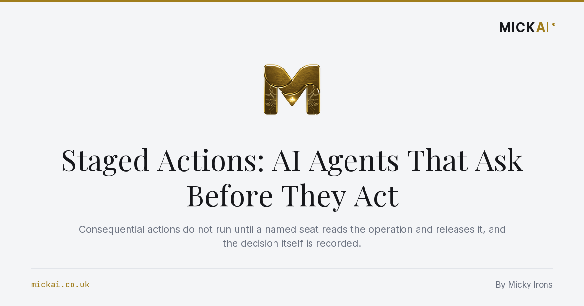 Staged Actions: AI Agents That Ask Before They Act