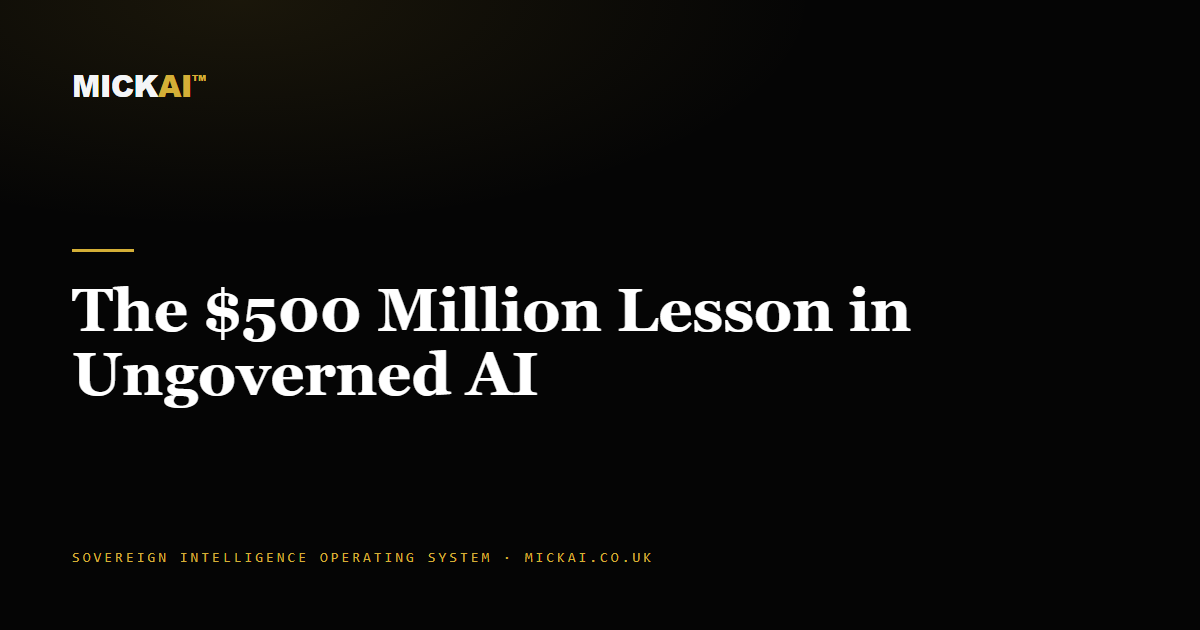 The $500 Million Lesson in Ungoverned AI