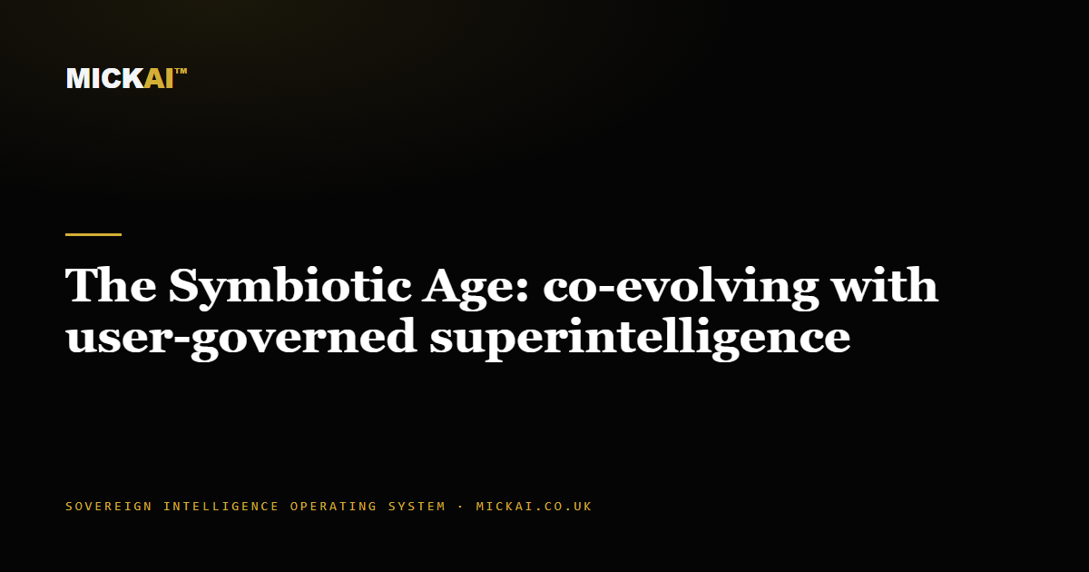 The Symbiotic Age: co-evolving with user-governed superintelligence