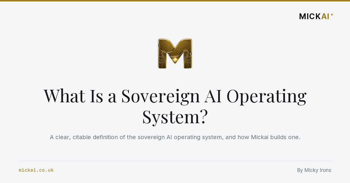 What Is a Sovereign AI Operating System?