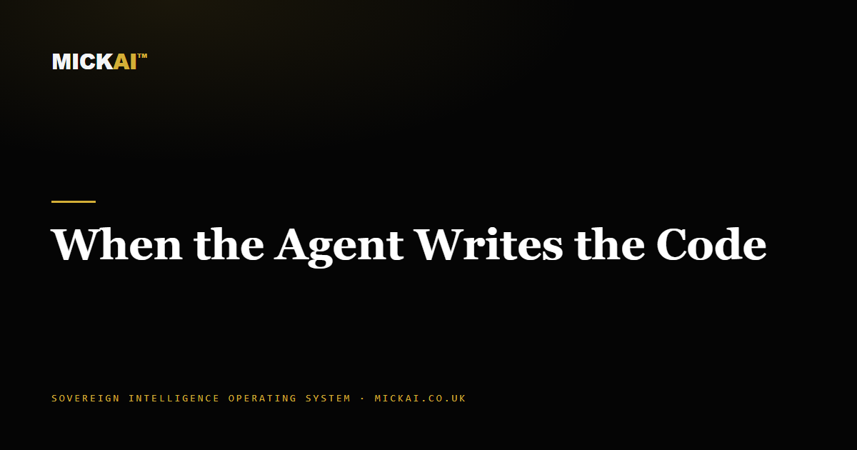 When the Agent Writes the Code